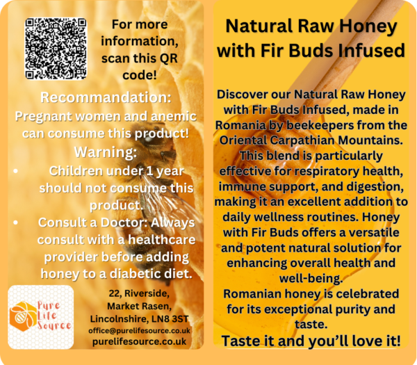 Raw Natural Honey with Infused Fir Buds - Image 3