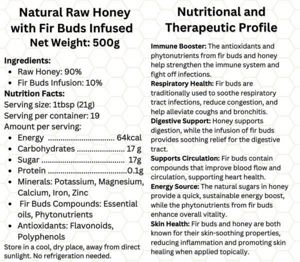 Raw Natural Honey with Infused Fir Buds - Image 4