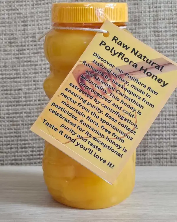 Raw Natural polyflora honey front view